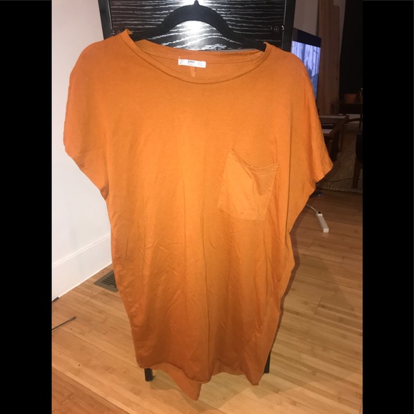 orange tee shirt dress